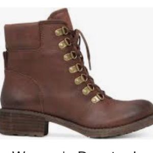 Lucky Brand Dexter lace up combat booties, size 8